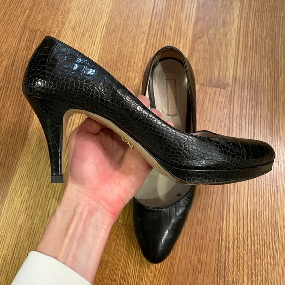 Prada Faux Crocodile Platform Pumps, Size 41 - Picture 2 of 13